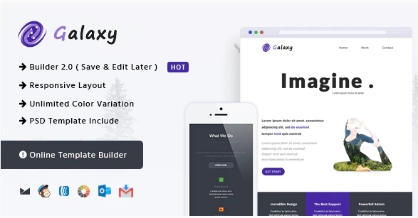 Galaxy - Responsive Email + Online Builder