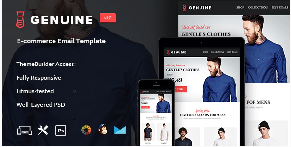 Genuine - E-commerce E-newsletter + Builder Access