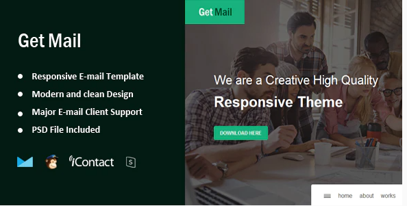 Get Mail - Responsive E-mail Template + Online Access