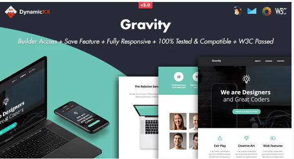 Gravity - Responsive Email + Online Builder
