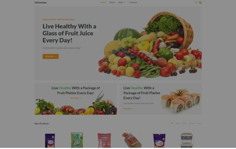 Grocerino - Grocery Store WooCommerce Theme