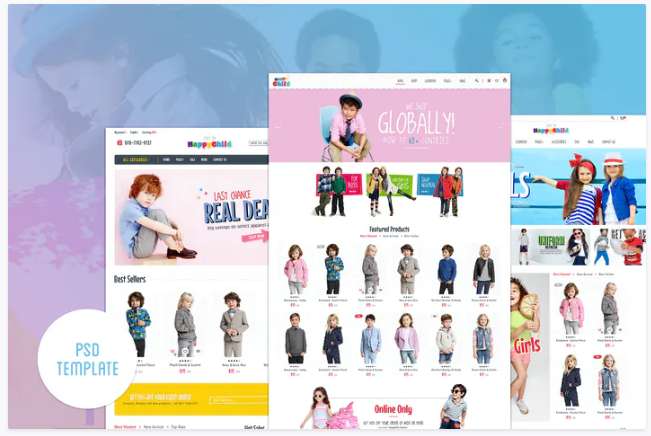 HappyChild | Fashion eCommerce PSD Template