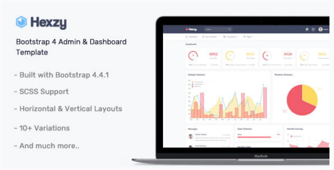 Hexzy - Admin & Dashboard Template