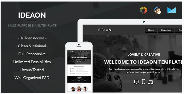 IdeaOn - Design Agency Email Template + Builder Access