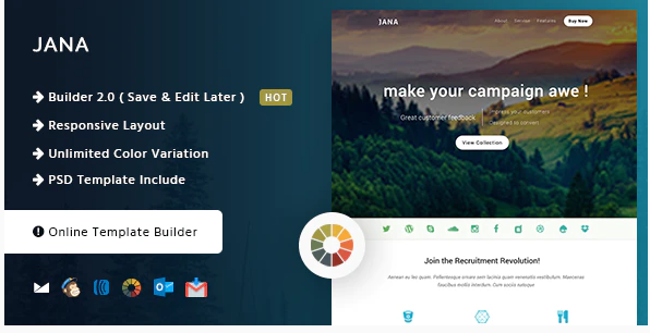 Jana - Modern Email Template + Online Builder