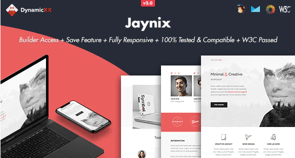 Jaynix - Responsive Email + Online Template Builder