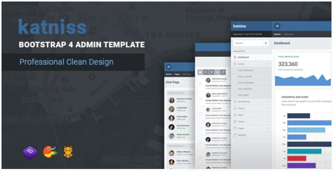 Katniss Responsive Bootstrap 4 Admin Template