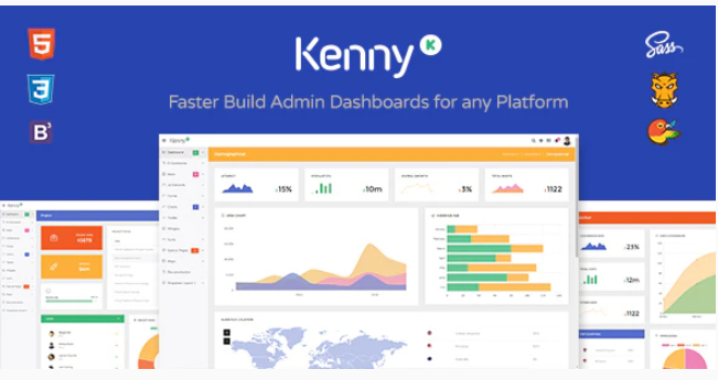 Kenny – Dashboard / Admin Site Responsive Template