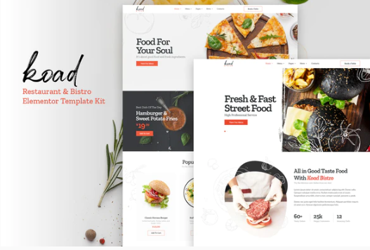 Koad - Restaurant & Bistro Elementor Template Kits