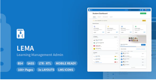 LEMA - Learning Management System Admin Template