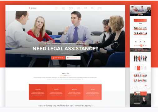 Lawyer Web Template - PSD