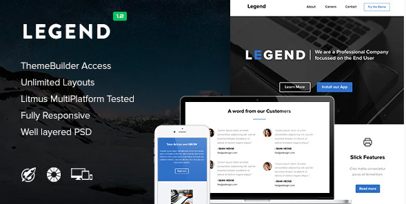 Legend - Video Email (optional) + Themebuilder