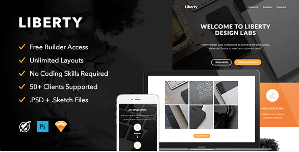 Liberty - Responsive Email + Themebuilder Access
