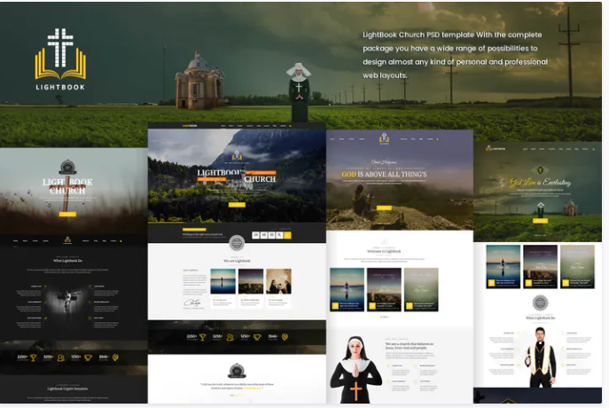 LightBook - Church PSD Template