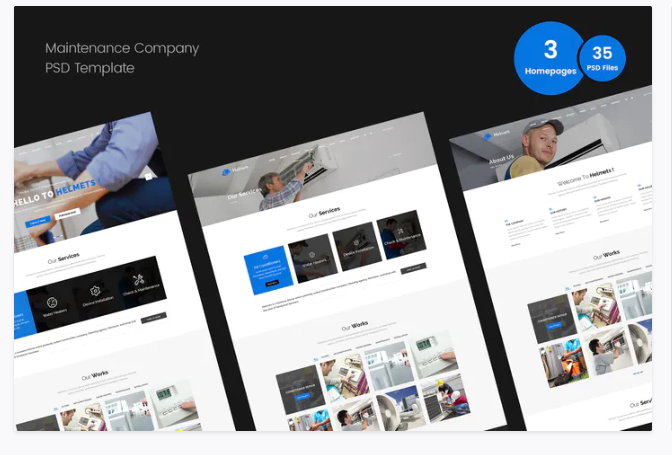 Maintenance PSD Template