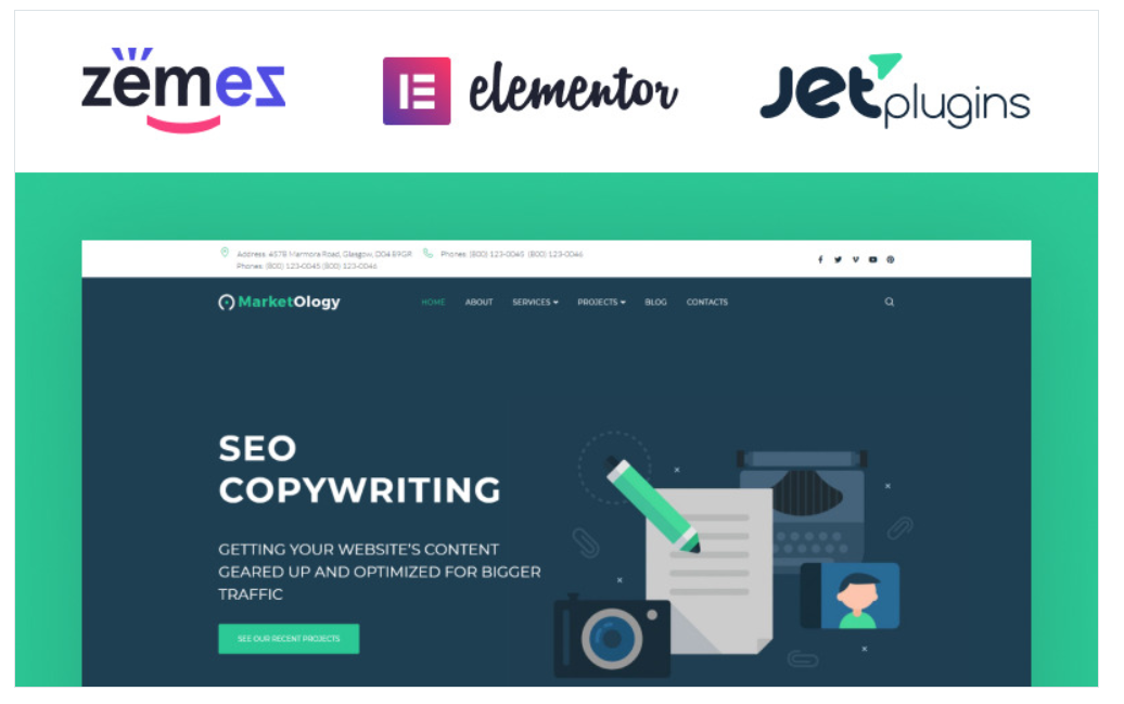 MarketOlogy - SEO and Marketing Agency Responsive WordPress Theme