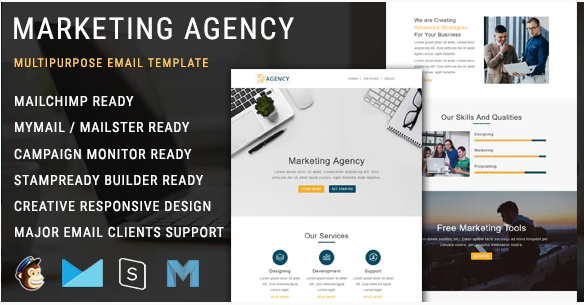 Marketing Agency - Responsive Email Template with Mailchimp Editor