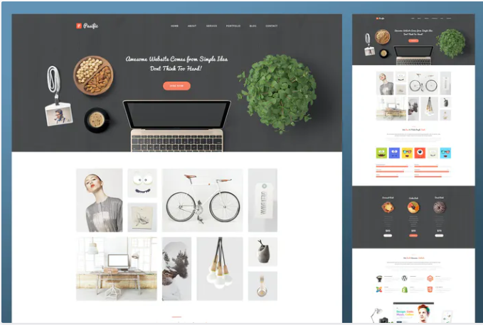 Minimalist Web Template - PSD