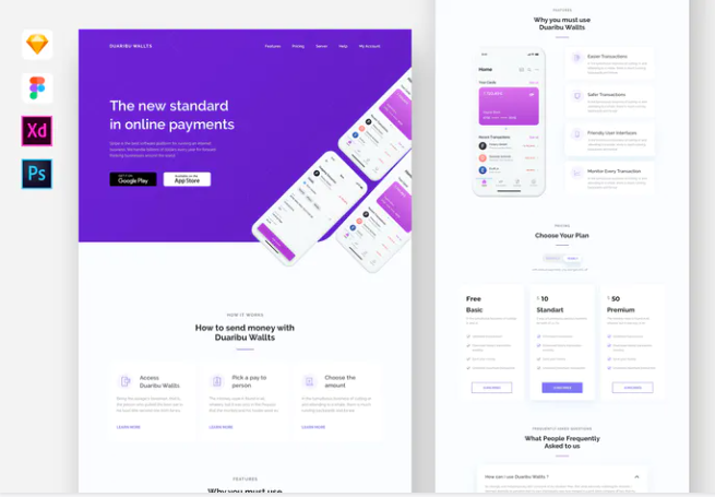 Mobile Application Website PSD Template