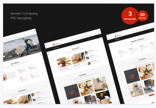 Movers PSD Template movers psd template
