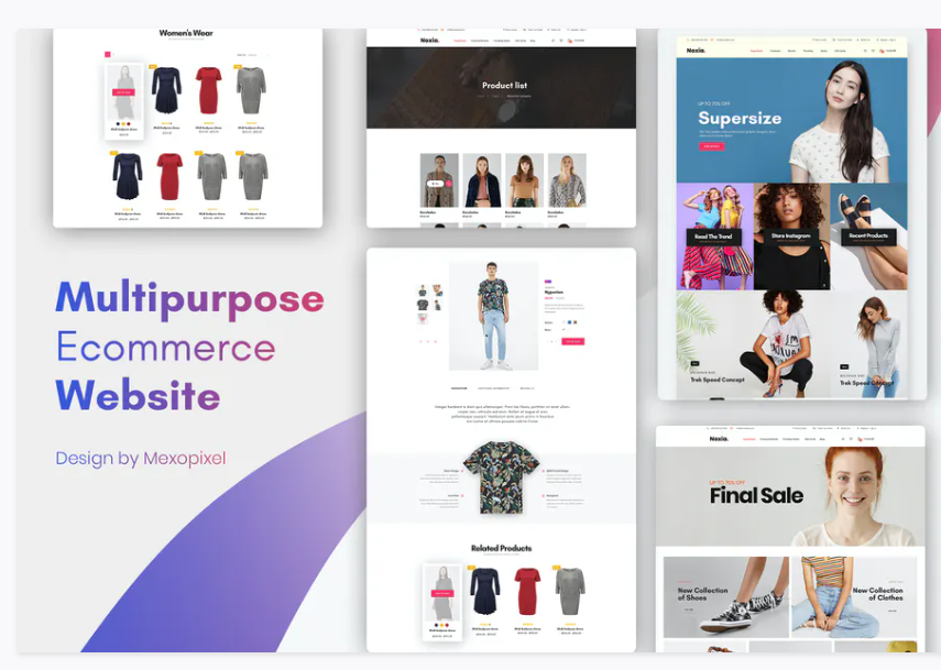 Multipurpose Ecommerce Website Design Template