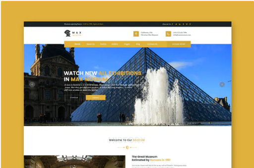 Museum & Archeology PSD Website