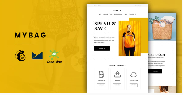 MyBag - E-commerce Responsive Email for Fashion & Accessories with Online Builder
