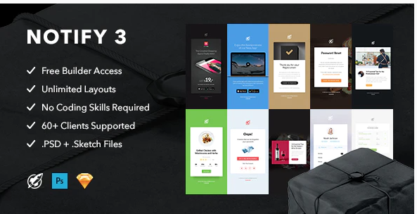 Notify3 - Notification Email + Themebuilder Access