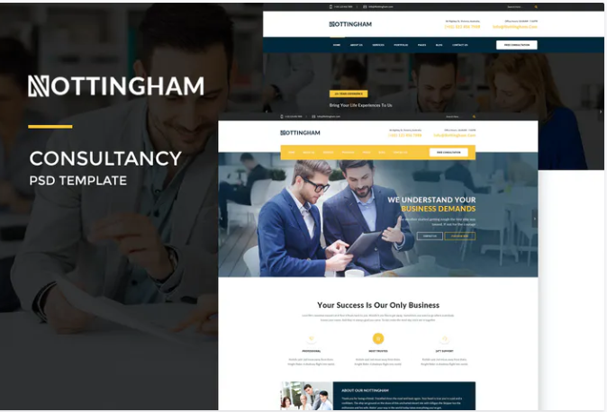 Nottingham : Consultancy PSD Template