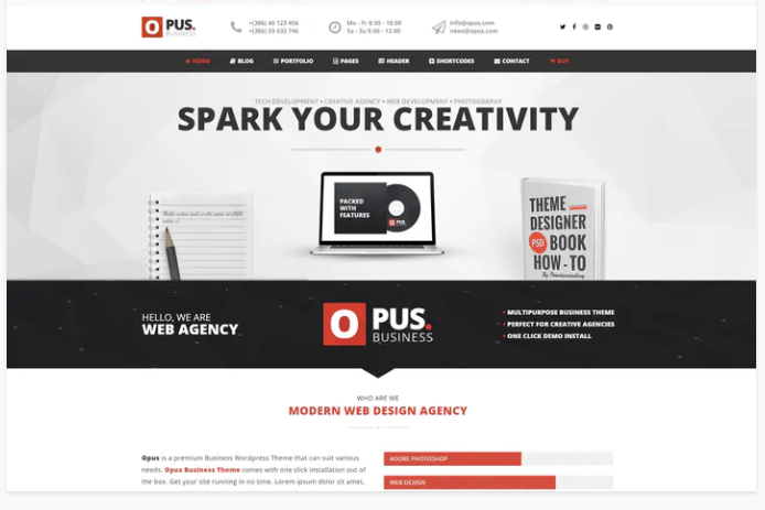 Opus - Business Website PSD Template