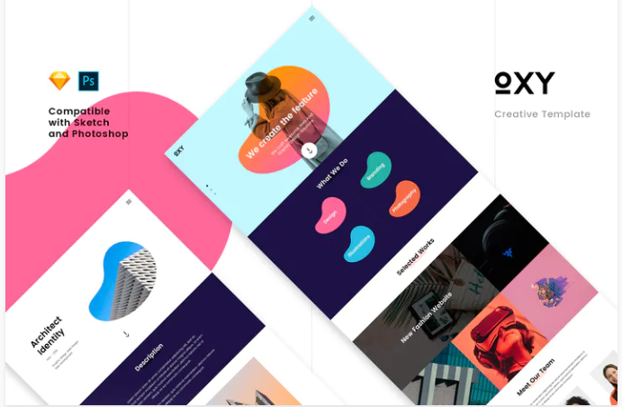 Oxy Creative Template (PSD + Sketch)