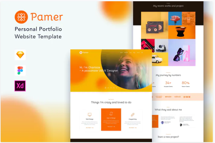 Pamer - Personal Portfolio Website PSD Template