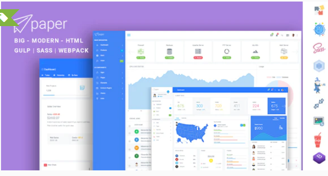 Paper Panel Multipurpose Admin Dashboard Bootstrap 4 Template