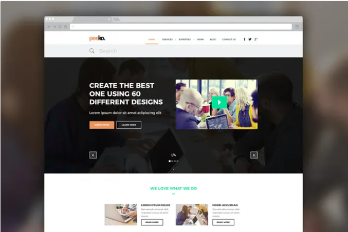 Peeko – Photography Website PSD Template