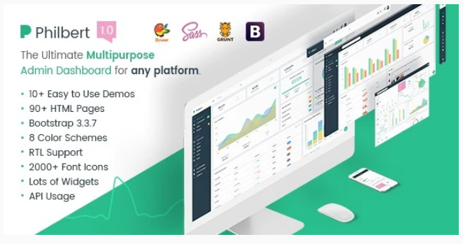 Philbert - Multipurpose Bootstrap Admin Dashboard Template + UI Kit