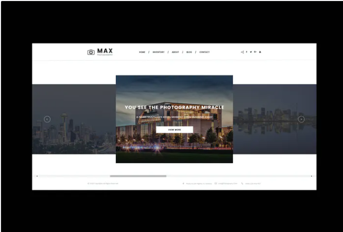Photography Website PSD Template