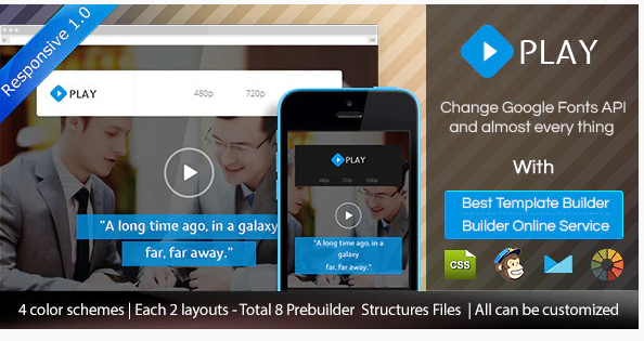 Play - Responsive Video Email Template + Builder