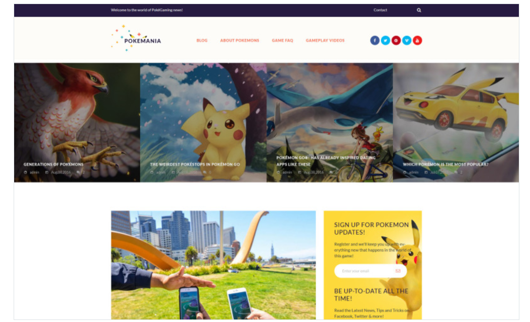 Product Image - Pokemania – Game Portal Pokemon WordPress Theme Product Image - Pokemania – Game Portal Pokemon WordPress Theme