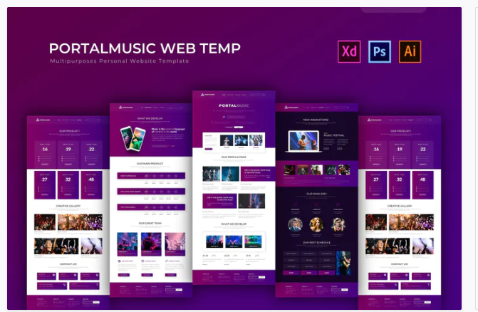 Portalmusic | PSD Web Template