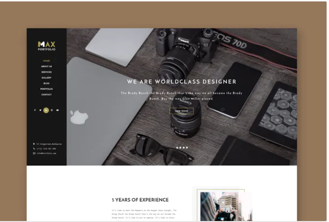 Portfolio Website PSD Template