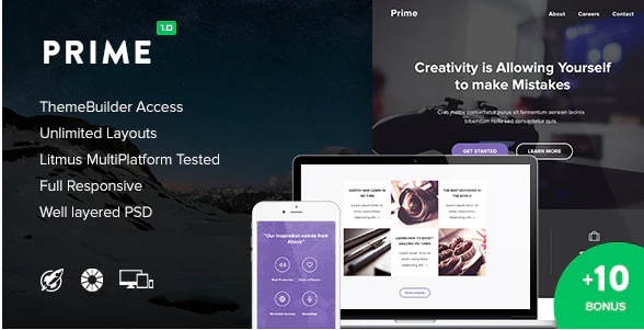 Prime + 10 Notify Templates & Themebuilder