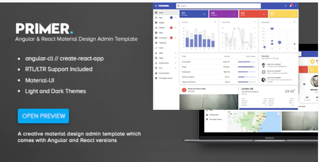 Primer - Angular & React Material Design Admin Template