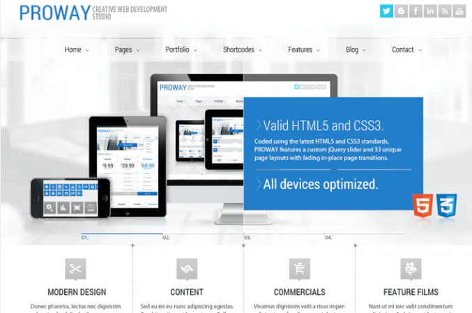 Proway PSD Template