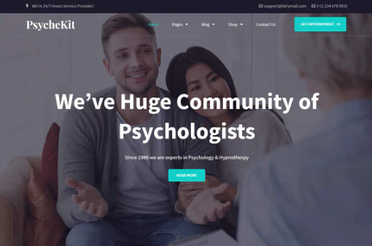 Product Image - PsycheKit – Psychologist & Hypnotherapy Elementor Template Kit