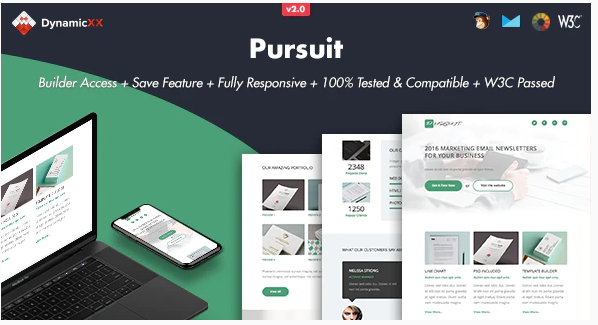 Pursuit - Responsive Email + Online Template Builder