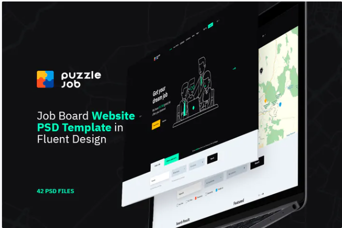 Puzzlejob - Job Portal Website PSD Template