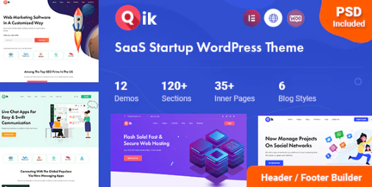 QIK - SaaS Startup WordPress Theme