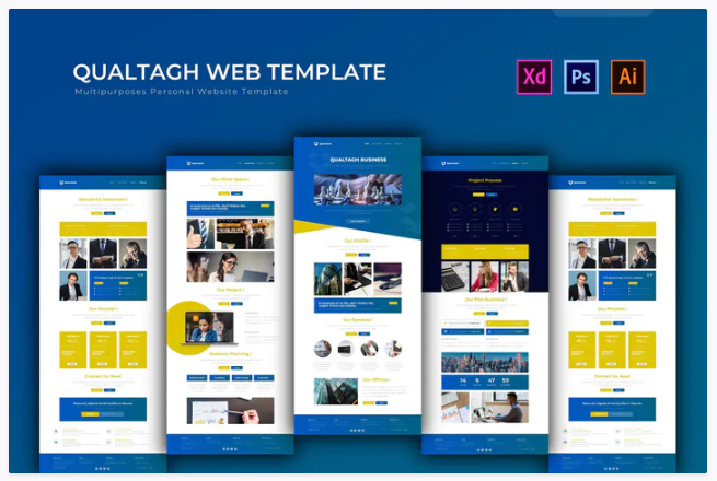 Qualtagh Businees | PSD Web Template