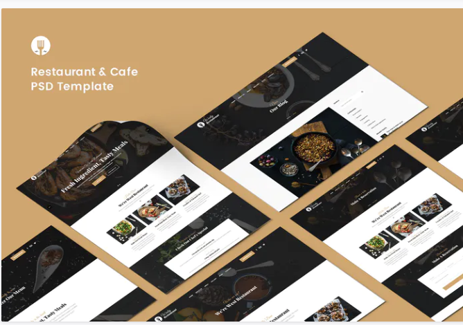 Restaurant & Cafe PSD Template