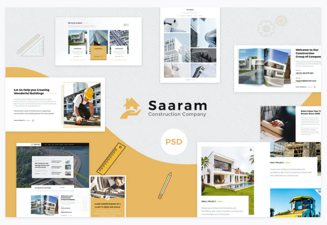 Saaram | Construction PSD Template